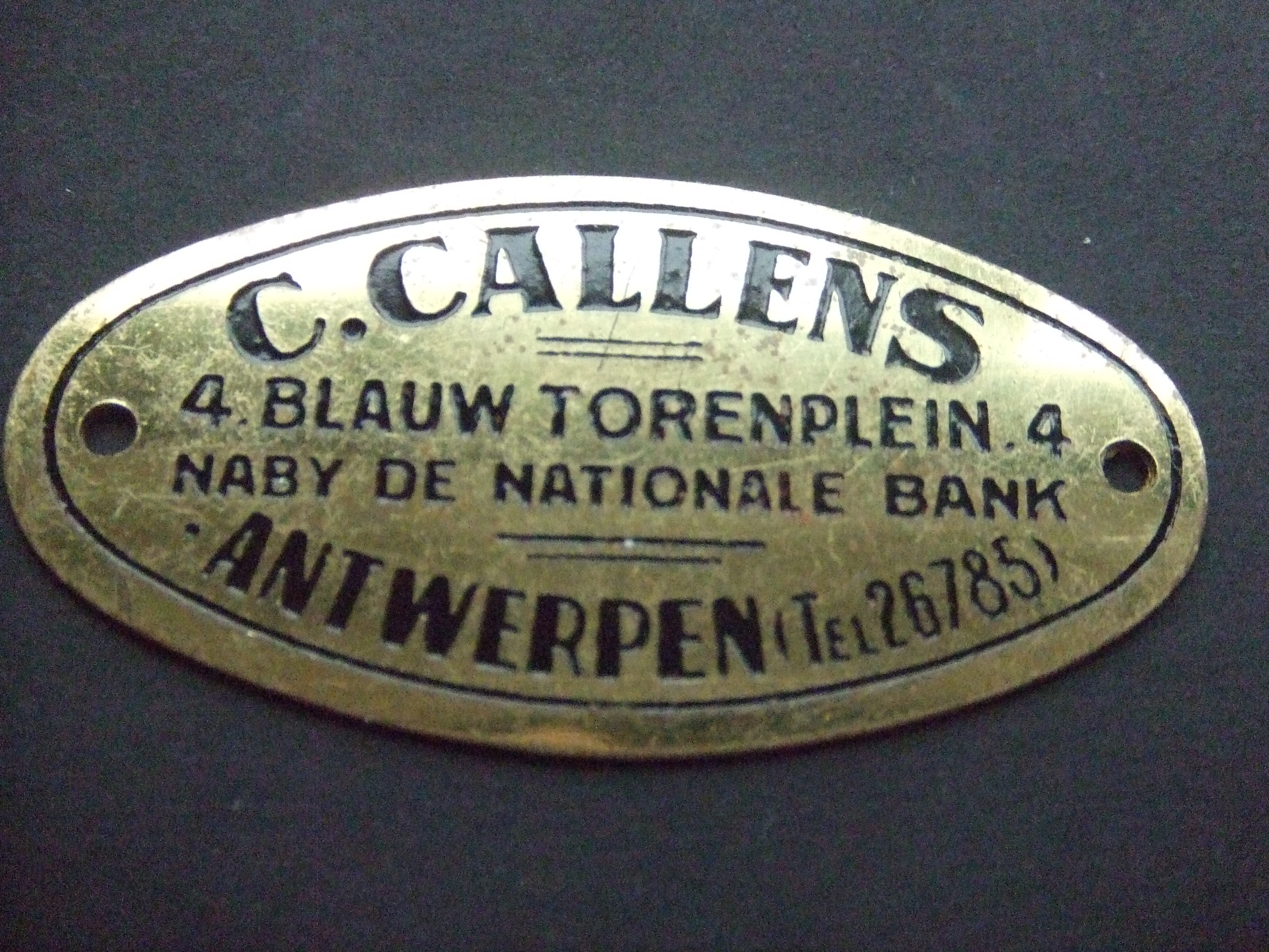 C. Callens Antwerpen rijwielhandel oud plaatje